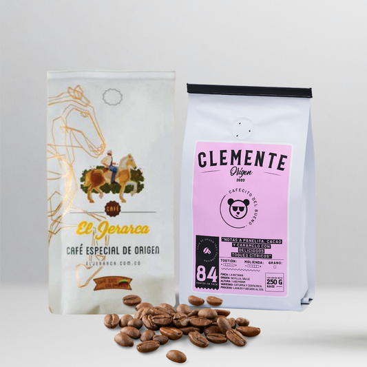 Combo El Jerarca Medium Roast + Clemente Origen Medium Roast I     250 g / 8.8 oz: